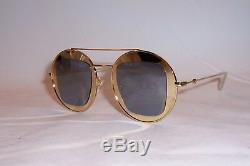 New Gucci Sunglasses Gg 0105s 003 Gold/silver Mirror Authentic 0105