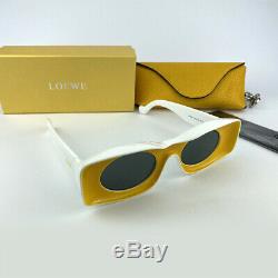 New LOEWE LW40033I Paulas Ibiza White Yellow Gray Eyewear Sunglasses Men Women