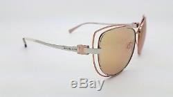 New Michael Kors sunglasses MK1013 1121R1 58 Audrina Silver Rose Gold Butterfly