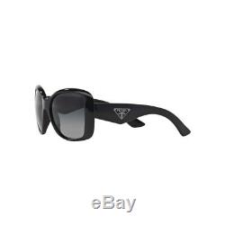 New Original Prada Sunglasses PR32PS 1AB5W1 Black Frame Polarized Lens Women NIB