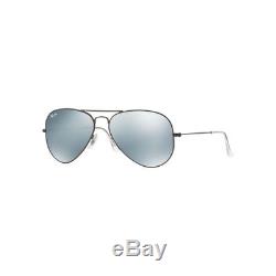 New Original Ray Ban Aviator Sunglasses RB3025 029/30 58mm Silver Mirror UV Lens