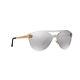 New Original Versace Aviator Sunglasses Ve2161 10026g Gold Metal Silver Lens Nib