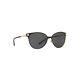 New Original Versace Aviator Sunglasses Ve2168 137787 Black Frame Grey Lens Nib