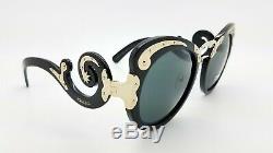 New Prada Baroque sunglasses PR07TS 1AB1A1 54mm Black Gold Grey AUTHENTIC PR 07