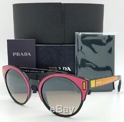 New Prada sunglasses PR03US SVS4P0 Round Pink Black Butterfly PR 03 US AUTHENTIC