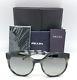 New Prada Sunglasses Pr11ts Usi3m1 55mm Black Stripe Grey Gradient Round