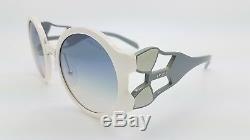 New Prada sunglasses PR13US YEB5R0 Round White Blue Gradient PR 13 GENUINE 13US