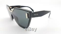New Prada sunglasses PR16TS 1AB5S0 Black Gold cat eye butterfly PR 16 AUTHENTIC
