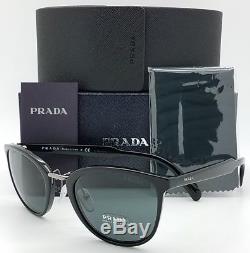 New Prada sunglasses PR22SS 1AB1A1 52 Black Grey Cat Eye PR 22 Classic AUTHENTIC