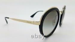 New Prada sunglasses PR50TS 1AB0A7 54mm Black Gold Grey Gradient AUTHENTIC Women