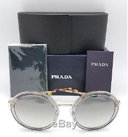 New Prada sunglasses PR50TS BRU4S1 54mm Clear Gold Round PR50 PR 50 fashion