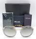 New Prada Sunglasses Pr50ts Bru4s1 54mm Clear Gold Round Pr50 Pr 50 Fashion