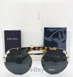 New Prada sunglasses PR52US I8N5S0 Gold Grey Aviator Fashion PR 53 US GENUINE