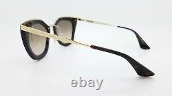 New Prada sunglasses PR53SS 2AU3D0 52mm Gold Dark Havana Brown Gradient GENUINE