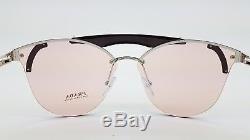 New Prada sunglasses PR53US 1AB4Q0 Pink Silver Aviator Fashion PR 53 US GENUINE