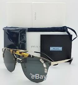 New Prada sunglasses PR53US I8N5S0 Gold Grey Aviator Fashion PR 53 US GENUINE