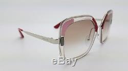 New Prada sunglasses PR57US LOH1L0 54 Brown Pink Clear Gradient AUTHENTIC PR 57