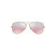 New Ray Ban Aviator Sunglasses Rb3025 001/3e 58mm Brown Pink Silver Mirror Lens