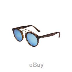 New Ray Ban Gatsby Sunglasses RB4256 Tortoise Gold 609255 46mm Blue Mirror Lens