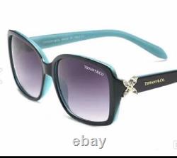 New Tiffany & Co Company Black Blue Key Sunglasses St Louis Classic