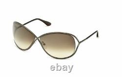 New Tom Ford FT 0130 Miranda 36F Shiny Dark Bronze Sunglasses