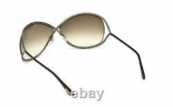 New Tom Ford FT 0130 Miranda 36F Shiny Dark Bronze Sunglasses