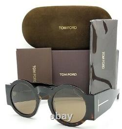 New Tom Ford Tatiana-02 sunglasses FT0603/S 52J 47mm Havana Brown GENUINE Round