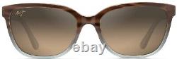 New UNUSED Maui Jim HONI HCL Bronze Polarized Women Cat Eye Sunglasses HS758-22B