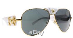 New Versace Sunglasses Unisex Aviator VE 2150Q White 1341/87 VE2150Q 62mm 134187