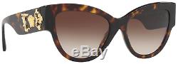 New Versace VE 4322 108/13 Womens Cat Eye Havana Brown Medusa Sunglasses