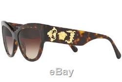 New Versace VE 4322 108/13 Womens Cat Eye Havana Brown Medusa Sunglasses