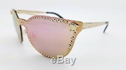 New Versace sunglasses VE2177 12524Z Gold Pink Cateye Shield Medusa GENUINE 2177