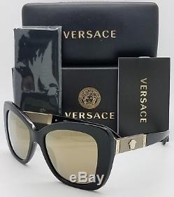 New Versace sunglasses VE4305Q GB1/5A Black Gold Medusa 4305 Cat eye GENUINE