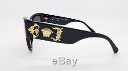 New Versace sunglasses VE4322 GB1/11 Black Grey Medusa 4322 CatEye cat AUTHENTIC
