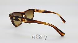 New Versace sunglasses VE4344 502513 56mm Tortoise Brown Medusa Heads AUTHENTIC