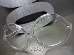 OVERSIZE VINTAGE RETRO Style Clear Lens EYE GLASSES Huge Round Transparent Frame