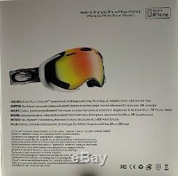 Oakley AIRWAVE 1.5 Goggles OO7049-05 White With Fire Iridium HUD, Bluetooth, GPS