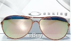 Oakley Feedback Rose Gold POLARIZED Galaxy Mirror Aviator Women's Sunglass 4079