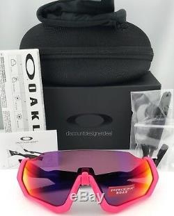 Oakley Flight Jacket Sunglasses OO9401-0637 Polished Black Pink PRIZM ROAD