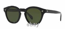 Oliver Peoples BOUDREAU L. A. OV 5382SU 1005/71 Black / Vibrant Green Sunglasses