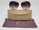 Oliver Peoples Elsie Birch Titanium Frame Brown Gradient Lens Sunglasses With Case