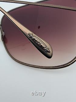 Oliver Peoples Elsie Birch Titanium Frame Brown Gradient Lens Sunglasses with Case