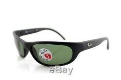 POLARIZED Genuine RAY-BAN Predator Matte Black Wrap Sunglasses RB 4033 601-S/48