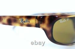 POLARIZED NEW Genuine RAY-BAN Predator Tortoise Wrap Sunglasses RB 4033 642/47