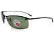 Polarized New Ray-ban Active Lifestyle Matte Black Green Sunglasses Rb3183 W3339