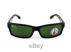POLARIZED RAY-BAN Sunglasses Square Active Lifestyle Black Green RB 4151 601/2P