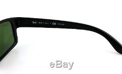 POLARIZED RAY-BAN Sunglasses Square Active Lifestyle Black Green RB 4151 601/2P