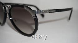 PRADA New Sunglasses Aviator Black Gunmetal Gray Gradient PR 01TS 1AB0A7 56 145