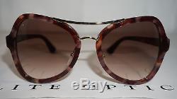 PRADA New Sunglasses Spotted Brown Pink Grey Gradient PR 18SS UE00A6 55 135
