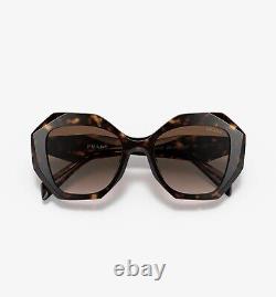 PRADA PR16WS 2AU6S1 Havana Brown Gradient Women's 53 mm Sunglasses RETAIL $346